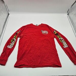 Ron Jon Surf Shop Orlando World Famous Long Sleeve T Shirt Red Parrot‎ Tropical